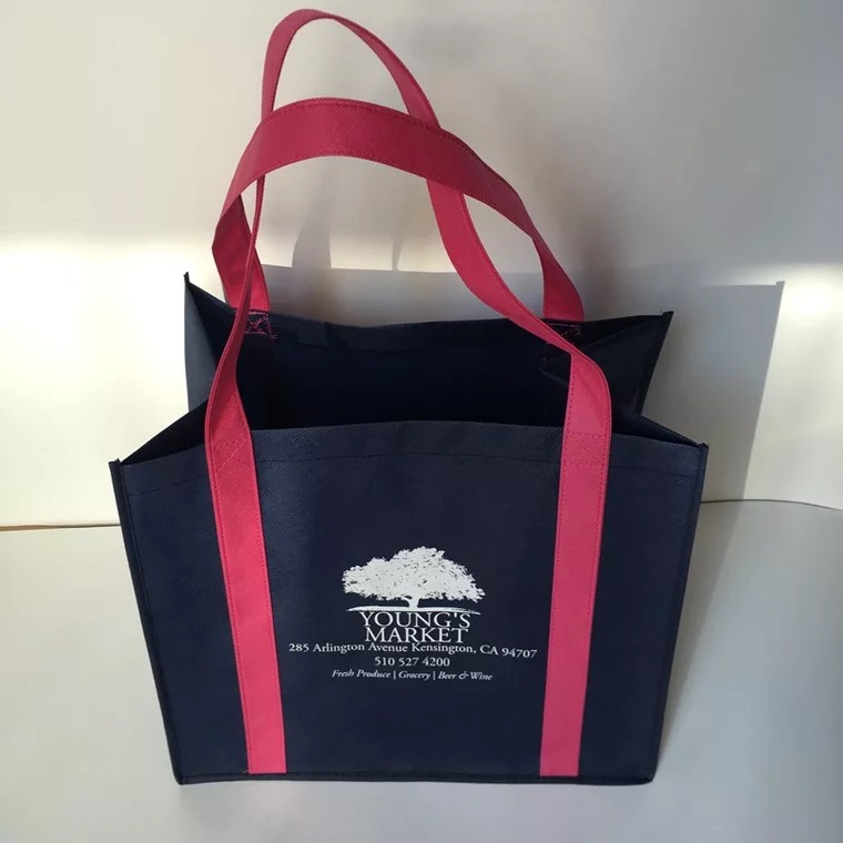 Custom Promotional wine shopping tote fabric polypropylene laminated pp non woven bag