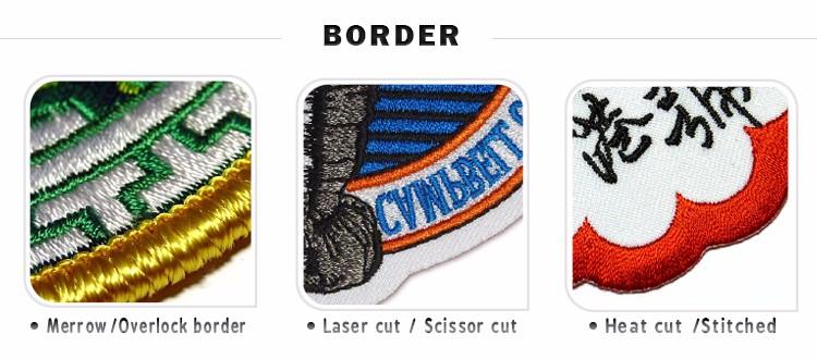 border of embroidery patch
