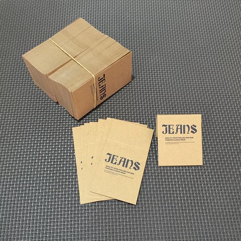 custom jeans paper tag for denim waist