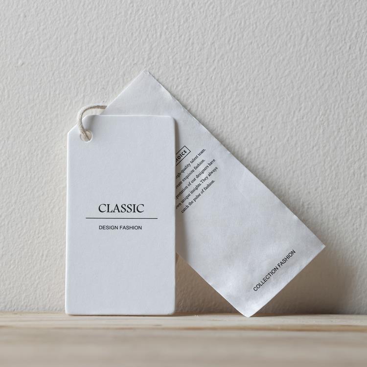 Custom Logo White Cardborad Paper Hang Tag