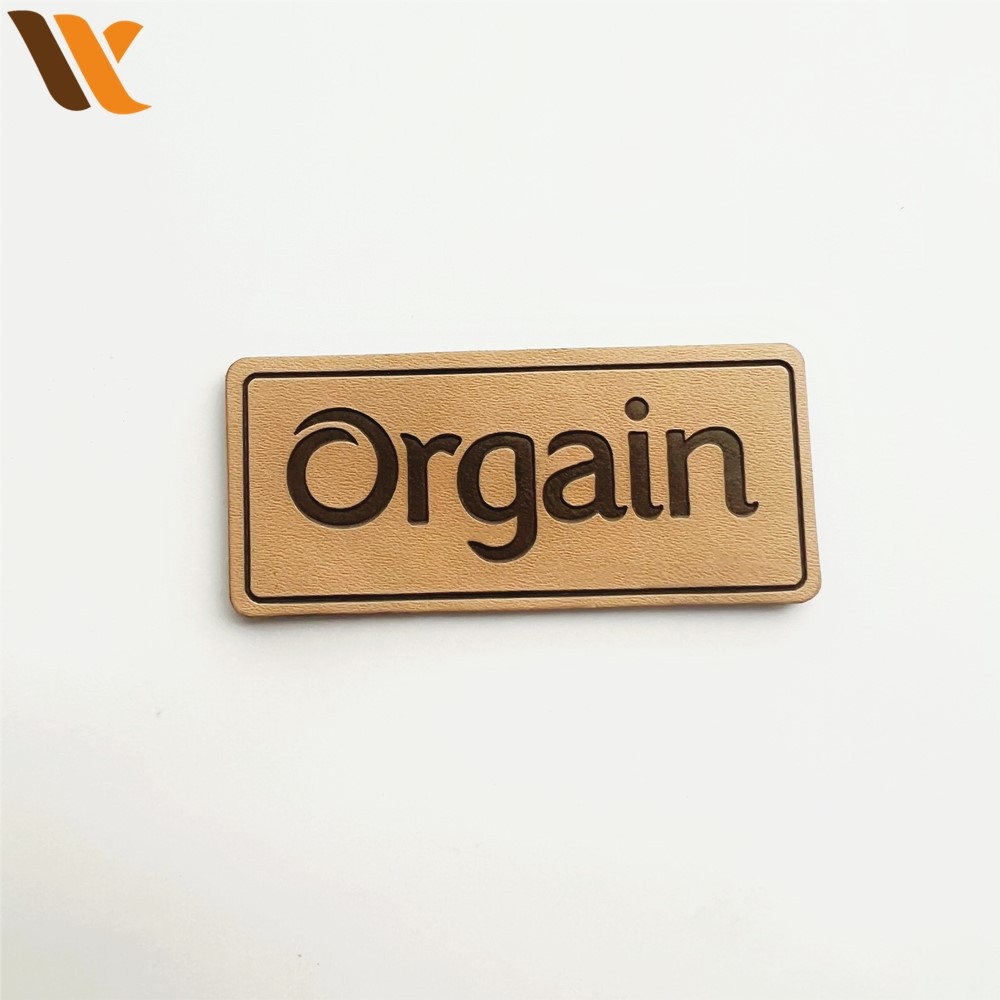 Custom Stunning Yellow Leather Labels 2