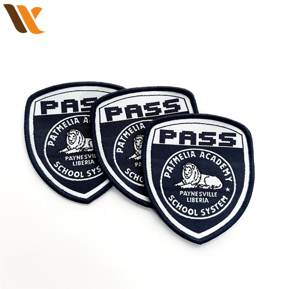 Custom Black Club Woven Patches For Clothes