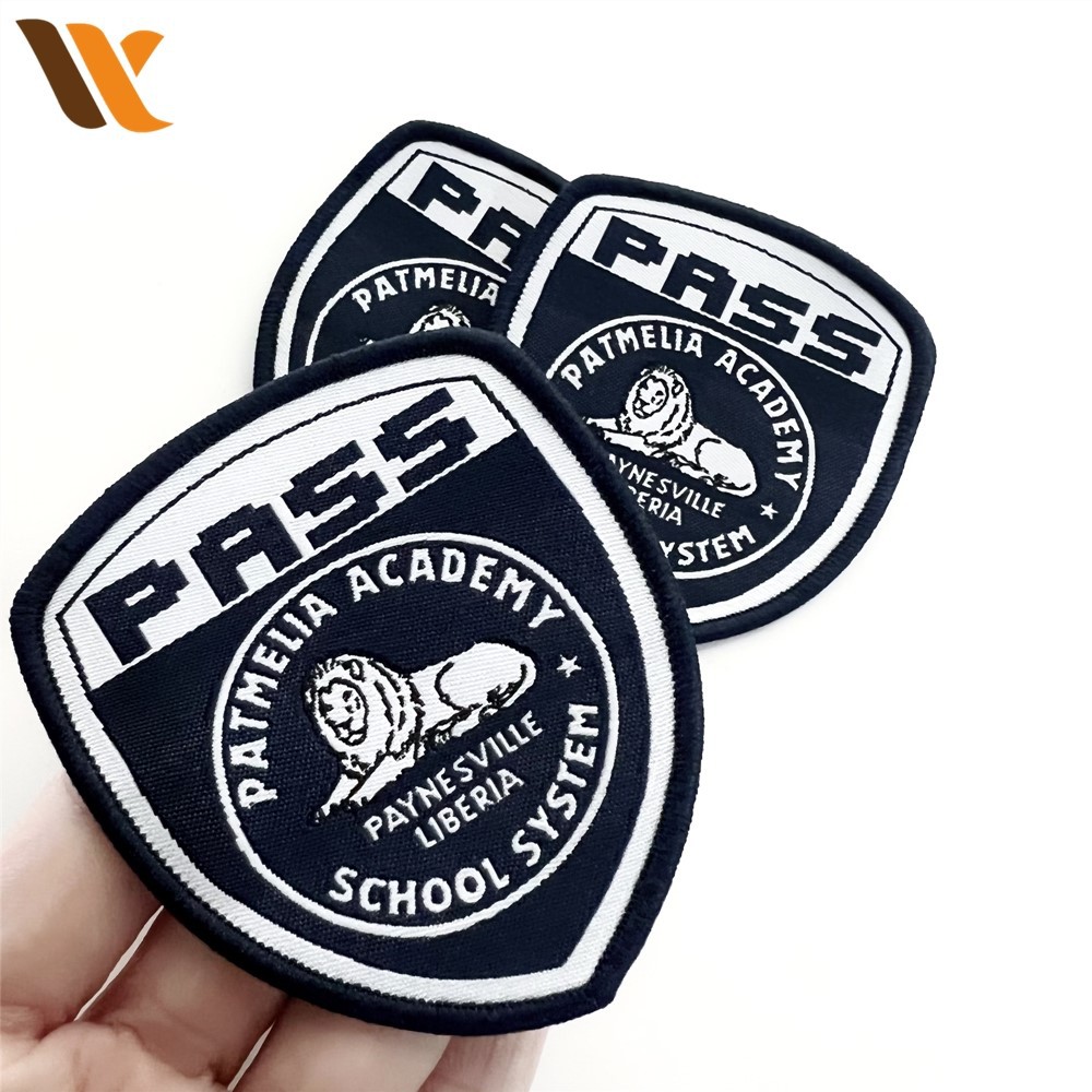 Custom Black Club Woven Patches For Clothes 4