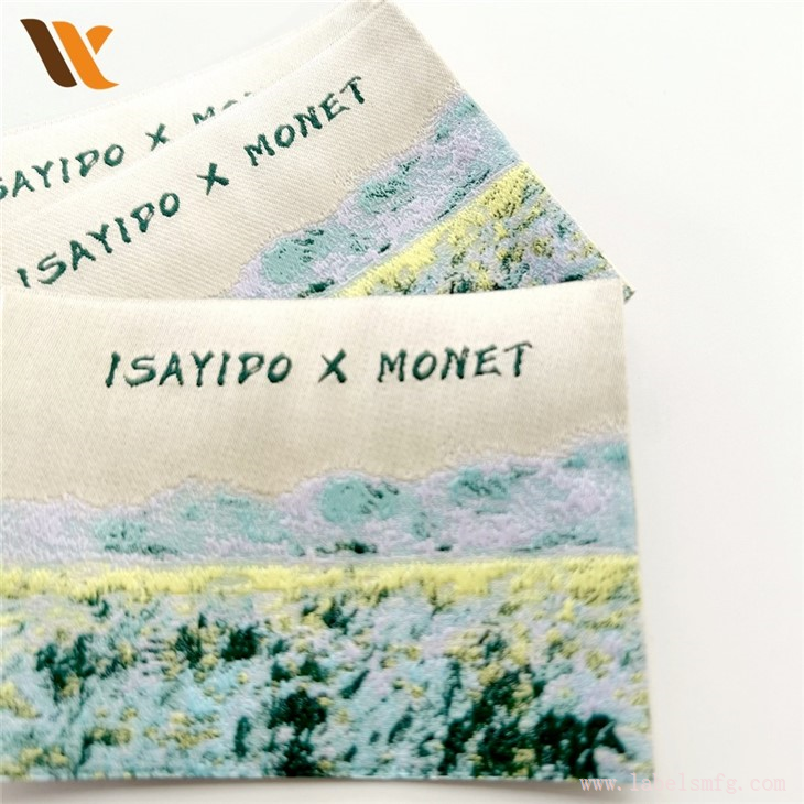 New Design Green Textile Woven Cloth Label