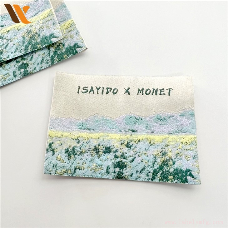 New Design Green Textile Woven Cloth Label